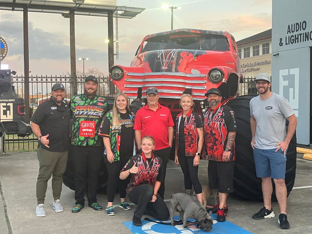 The Elevation Nation crew at the shop