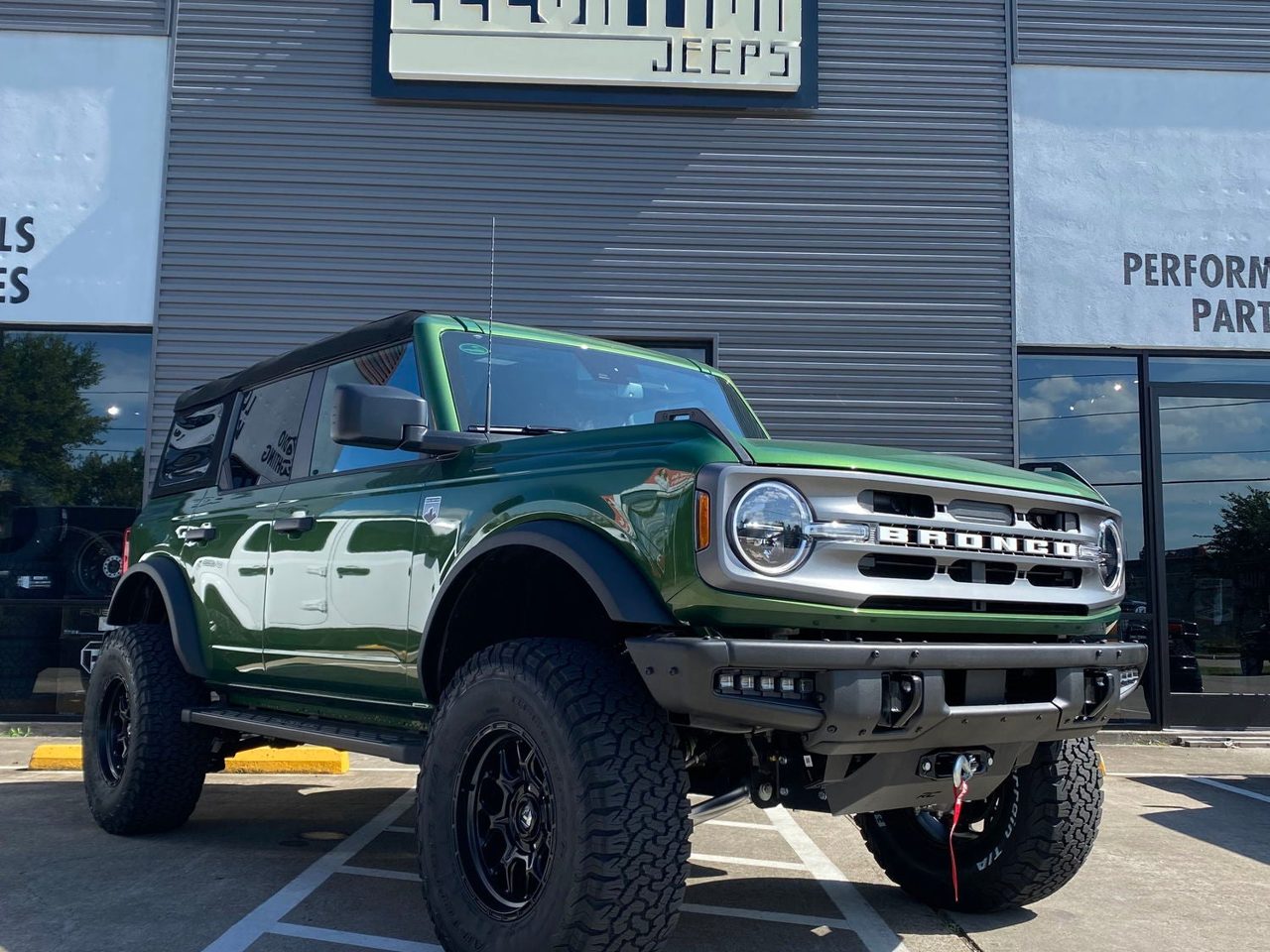 A custom Bronco build at the Elevation Jeeps shop