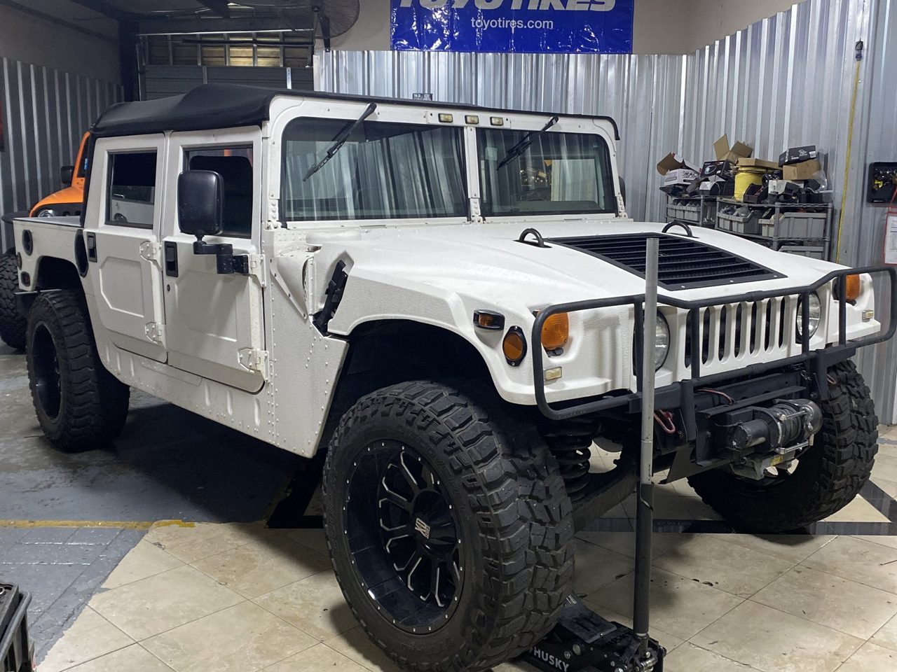 A custom Hummer H1 build on 37-inch tires