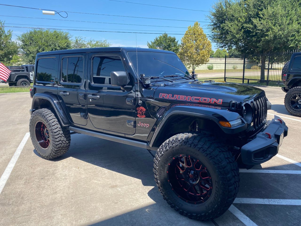 A blacked-out Jeep Wrangler build