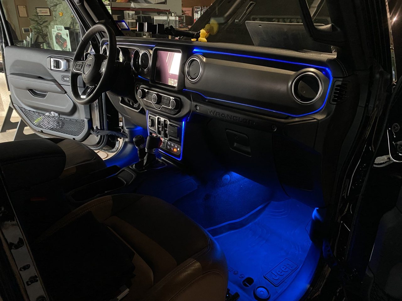 Interior and lighting work on a build