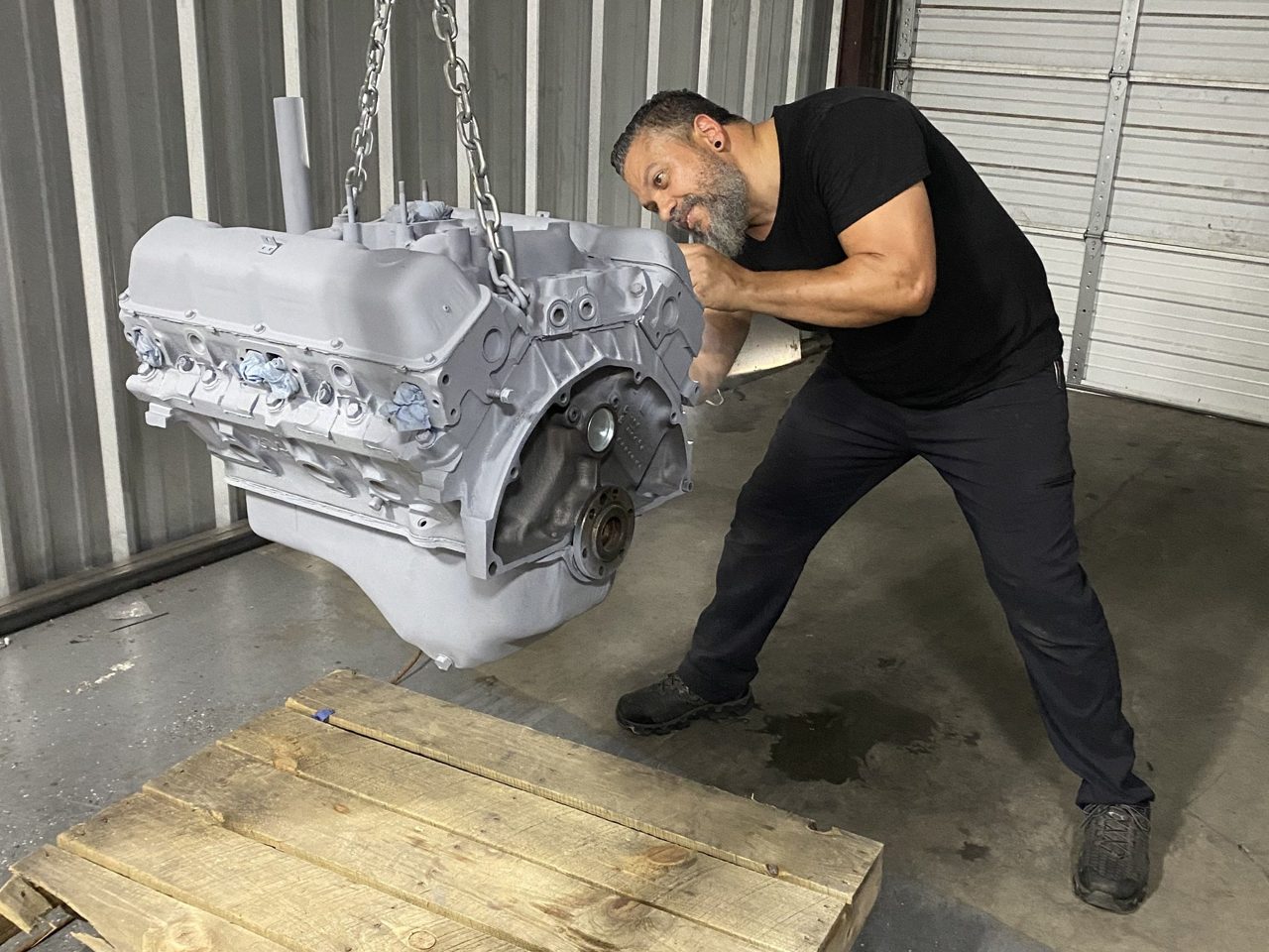 Fabrication work on a build in progress