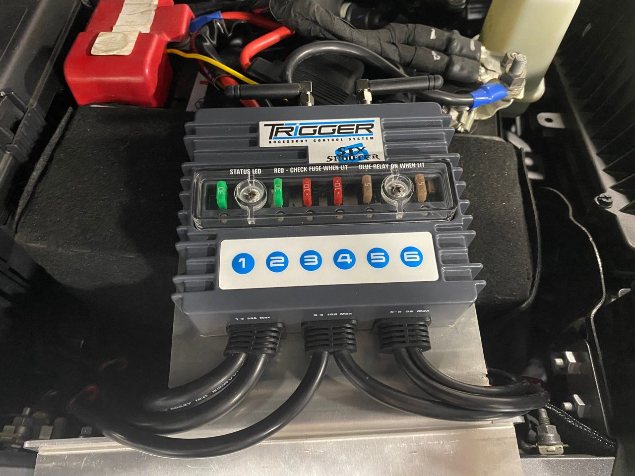 A custom switch panel and accessory wiring